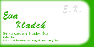 eva kladek business card